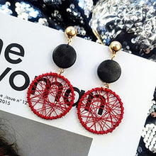 Load image into Gallery viewer, Big Round Hollow Mesh Drop Earrings
