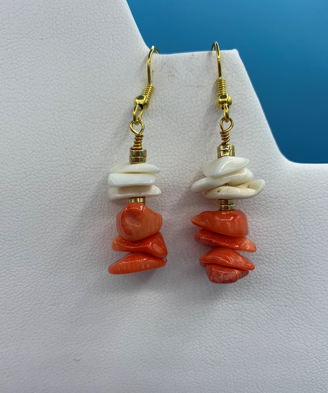DDBJB Handcrafted Coral Dangle Earrings
