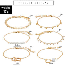 Load image into Gallery viewer, Tocona Bohemian Layered Gold Bracelet Set
