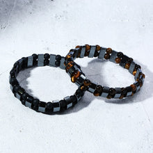 Load image into Gallery viewer, Double Hematite Tiger&#39;s Eye Bracelet
