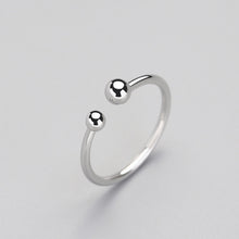 Load image into Gallery viewer, Sterling Silver Beaded Adjustable Ring
