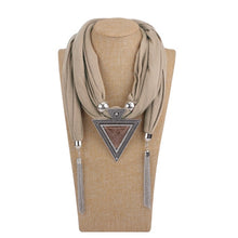 Load image into Gallery viewer, Pendant Scarf Necklace With Tassel
