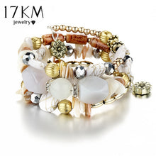 Load image into Gallery viewer, 17KM Multilayer Beads Charm Bracelet
