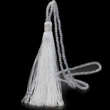 Load image into Gallery viewer, Long Fringe Tassel on Glass Beads Necklace
